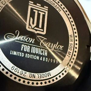 Jason Taylor Limited Edition Invicta Watch